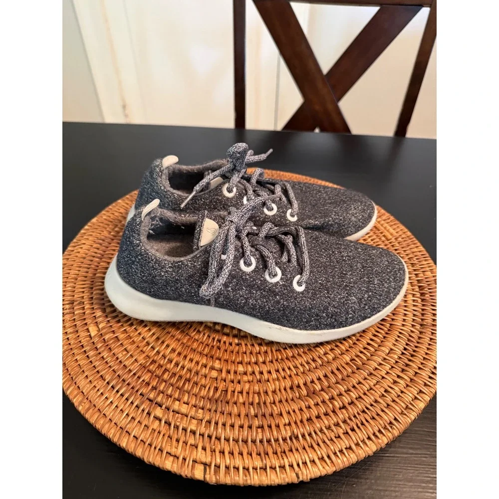 Allbirds Wool‎ Runners Charcoal Grey Heather Merino Wool Sneakers Womens 8